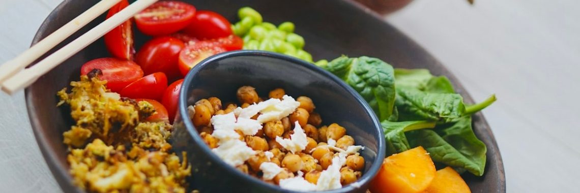 bowl of variety of food